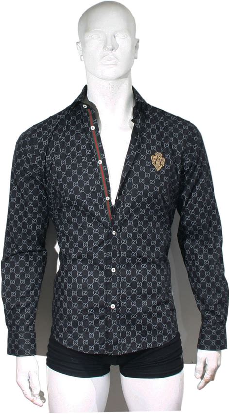 gucci shirt mens dress|authentic Gucci dress shirts.